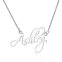 Load image into Gallery viewer, collar de plata de ley 925 con nombre personalizado