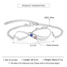 Cargar imagen en el visor de la galería, pulsera de plata de ley 925 para mujer