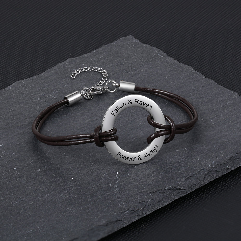 pulsera de acero inoxidable personalizada para hombre y mujer