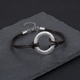 pulsera de acero inoxidable personalizada para hombre y mujer