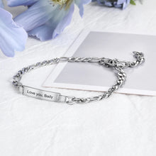 Load image into Gallery viewer, Pulsera con grabado personalizado para hombre y mujer