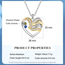 Load image into Gallery viewer, Collar con colgante de corazón de amor personalizado para mujer