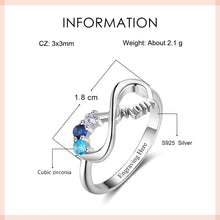 Load image into Gallery viewer, anillos de plata de ley 925 personalizados para madres