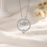 Collar de círculo Nan personalizado con 1-8 piedra natal