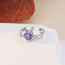 Load image into Gallery viewer, Anillos de promesa de piedra natal personalizados para mujer