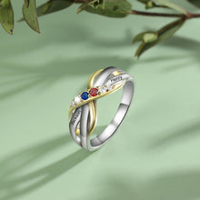 Load image into Gallery viewer, Anillos de Color dorado y plateado infinito personalizados para mujer