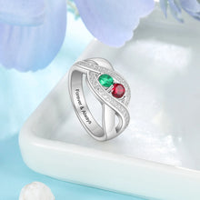 Load image into Gallery viewer, anillo de compromiso de Plata de Ley 925 personalizado para mujer