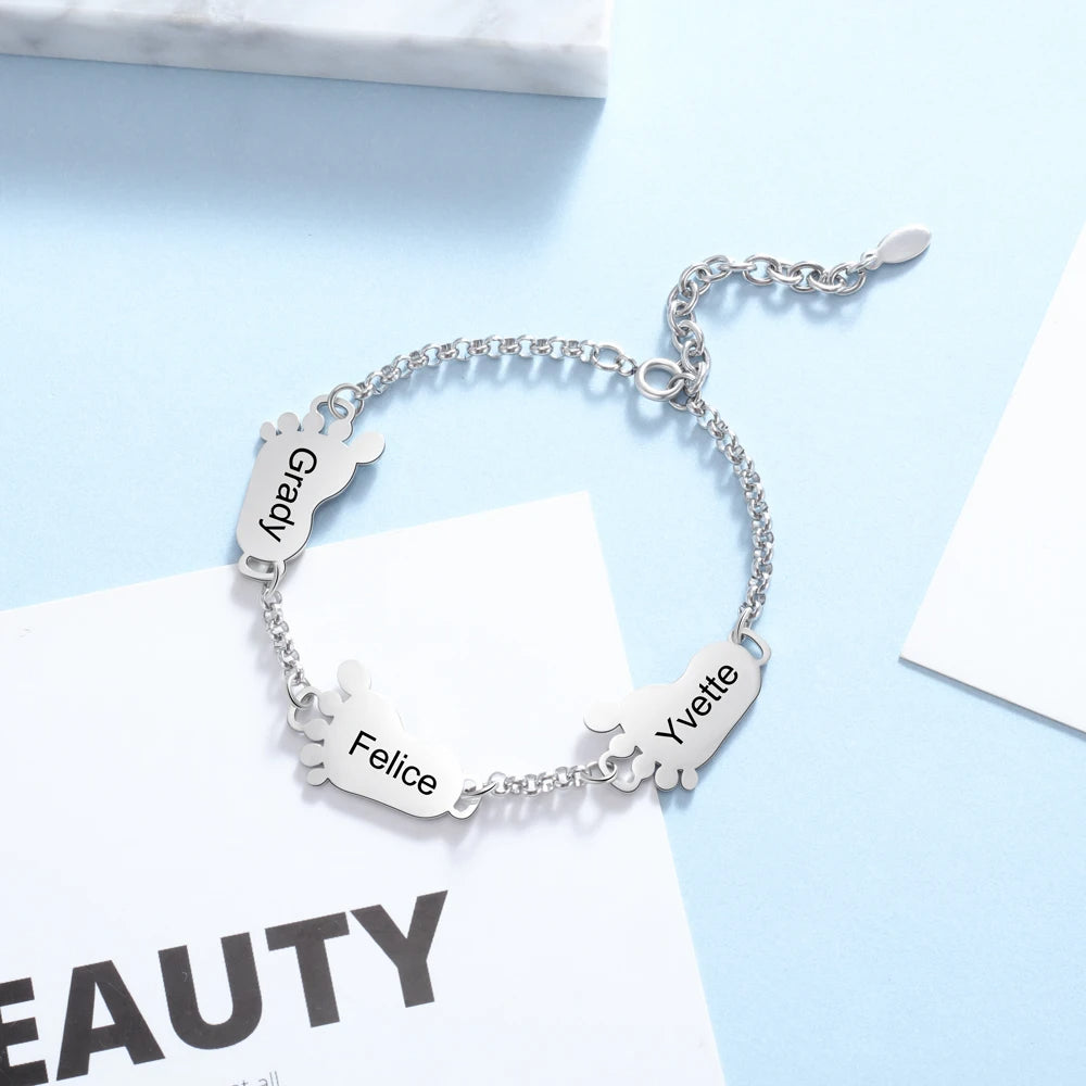 pulsera personalizada de acero inoxidable para mujer