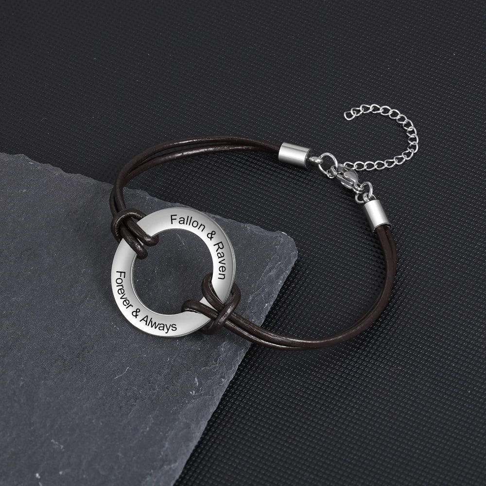 pulsera de acero inoxidable personalizada para hombre y mujer