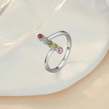 Load image into Gallery viewer, Anillos de piedra natal personalizados para mujer