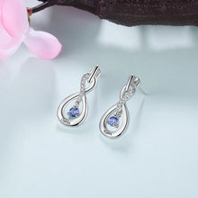 Load image into Gallery viewer, pendientes de plata con nombre infinito para mujer