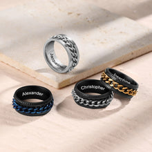 Load image into Gallery viewer, Anillos grabados personalizados para hombres