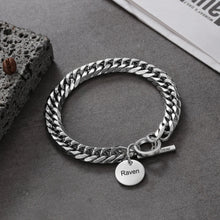 Cargar imagen en el visor de la galería, pulsera personalizada con grabado de nombre para hombre y mujer