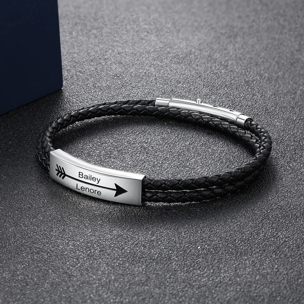 Pulsera personalizada de acero inoxidable para hombre