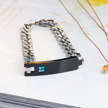 Load image into Gallery viewer, Pulsera personalizada con piedra natal para enamorados