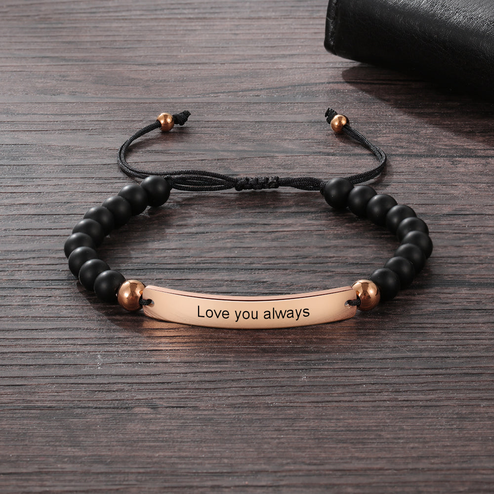 pulsera con grabado personalizado para hombre