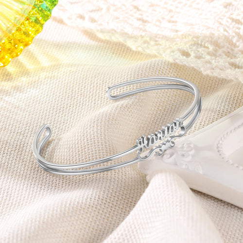 Pulseras personalizadas con nombre y corazón para mujer