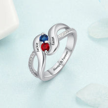 Load image into Gallery viewer, Anillos personalizados de Plata de Ley 925 auténtica para mujer