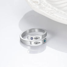 Load image into Gallery viewer, Anillo personalizado con 2 nombres para mujer