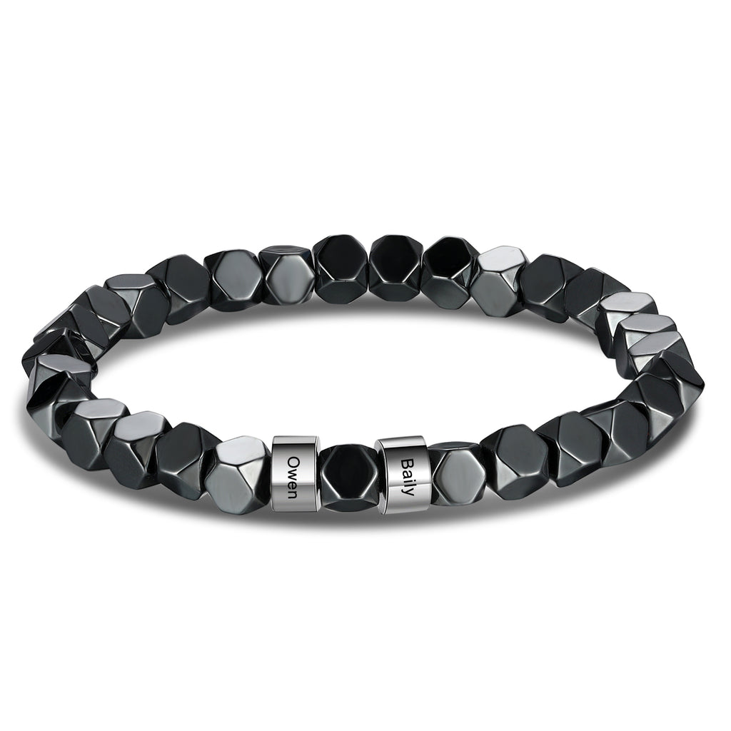 Pulsera de cadena con grabado personalizado para hombre