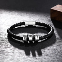 Load image into Gallery viewer, Pulsera de cuero personalizada para hombre