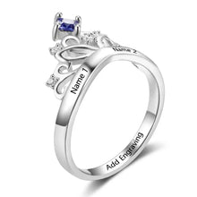 Load image into Gallery viewer, Anillo de Plata de Ley 925 con diseño de corona