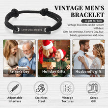 Load image into Gallery viewer, Pulseras de barra con nombre personalizadas Vintage para hombres