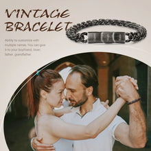 Load image into Gallery viewer, Pulseras de cuentas Vintage con nombre personalizado para hombres