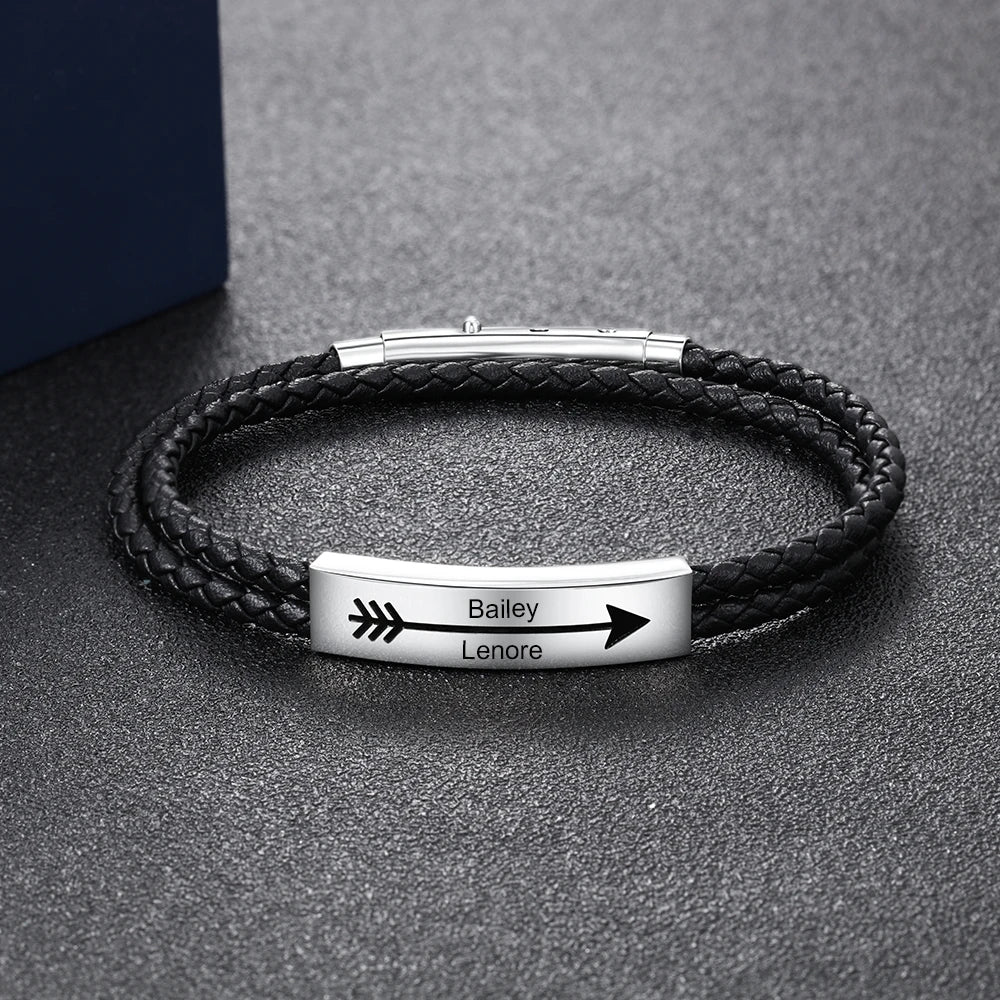 Pulsera personalizada de acero inoxidable para hombre