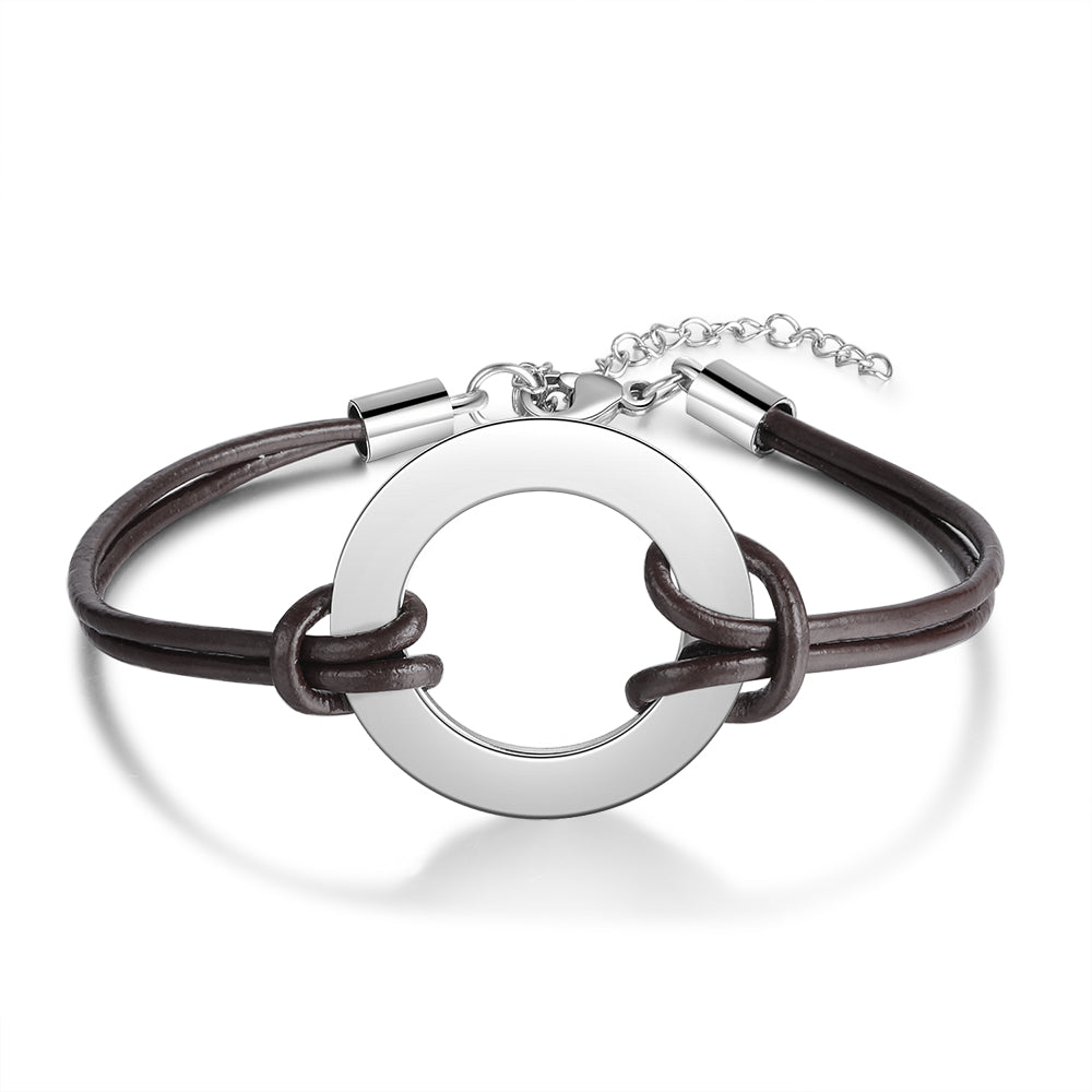 pulsera de acero inoxidable personalizada para hombre y mujer