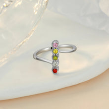 Load image into Gallery viewer, Anillos de piedra natal personalizados para mujer