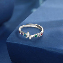 Load image into Gallery viewer, Anillos abiertos de mariposa personalizados para mujer