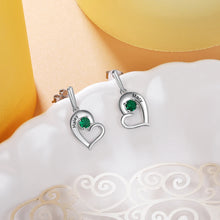 Load image into Gallery viewer, pendientes de piedra de nacimiento personalizados para mujer