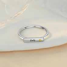 Load image into Gallery viewer, Anillos de nombre grabados personalizados para mujer