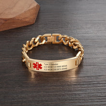 Load image into Gallery viewer, Pulseras médicas de emergencia para hombres