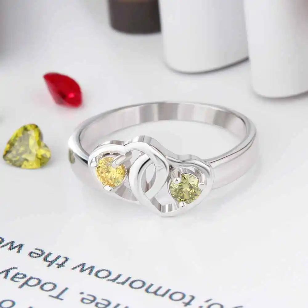 Anillo personalizado de corazón a corazón