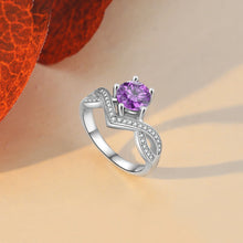 Load image into Gallery viewer, Anillos de promesa de piedra natal personalizados para mujer