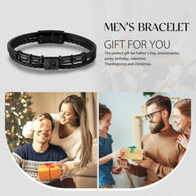 Cargar imagen en el visor de la galería, Pulsera de cuero personalizada para hombre