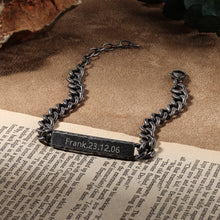 Load image into Gallery viewer, Pulsera con grabado personalizado para hombre