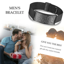 Load image into Gallery viewer, Pulseras personalizadas con grabado de fotos para hombre