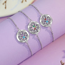 Load image into Gallery viewer, Pulsera de corazón infinito entrelazado personalizable con piedra natal