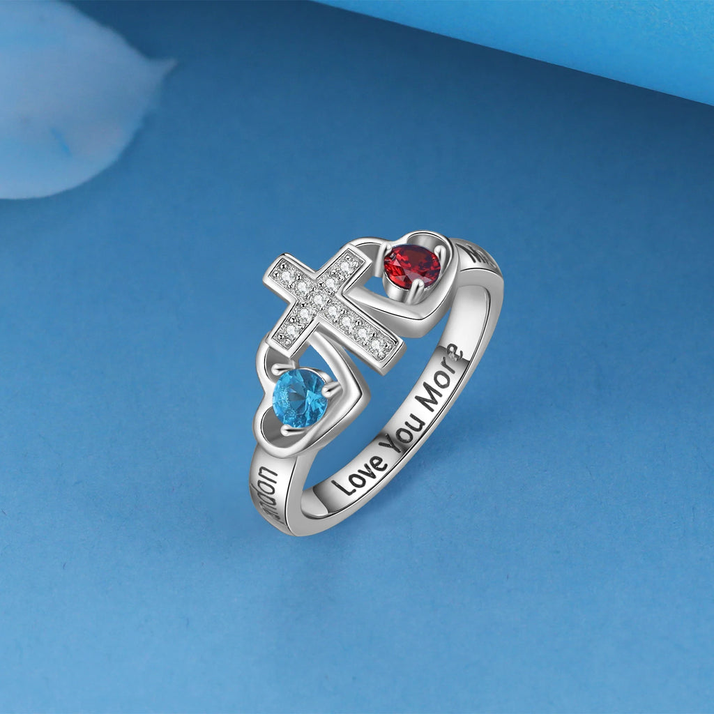 Anillo con nombre grabado personalizado para mujer