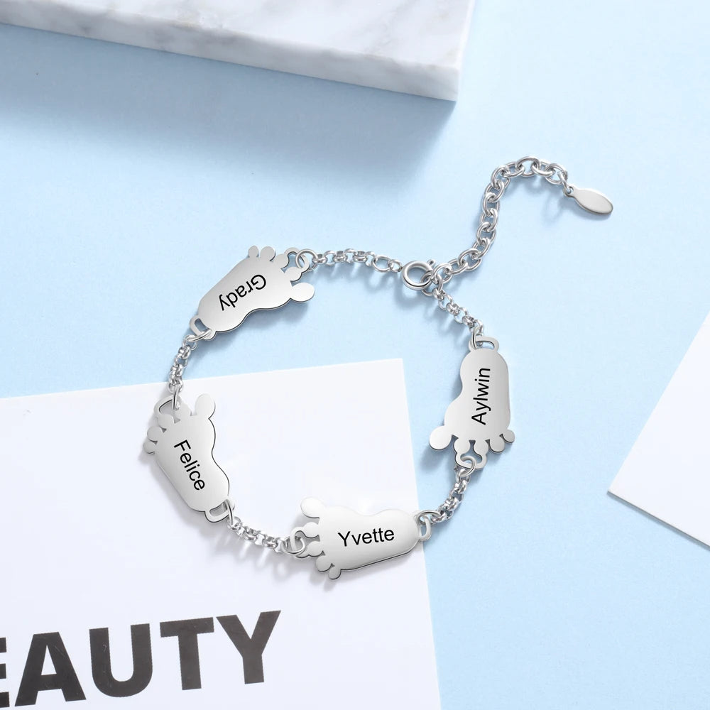 pulsera personalizada de acero inoxidable para mujer