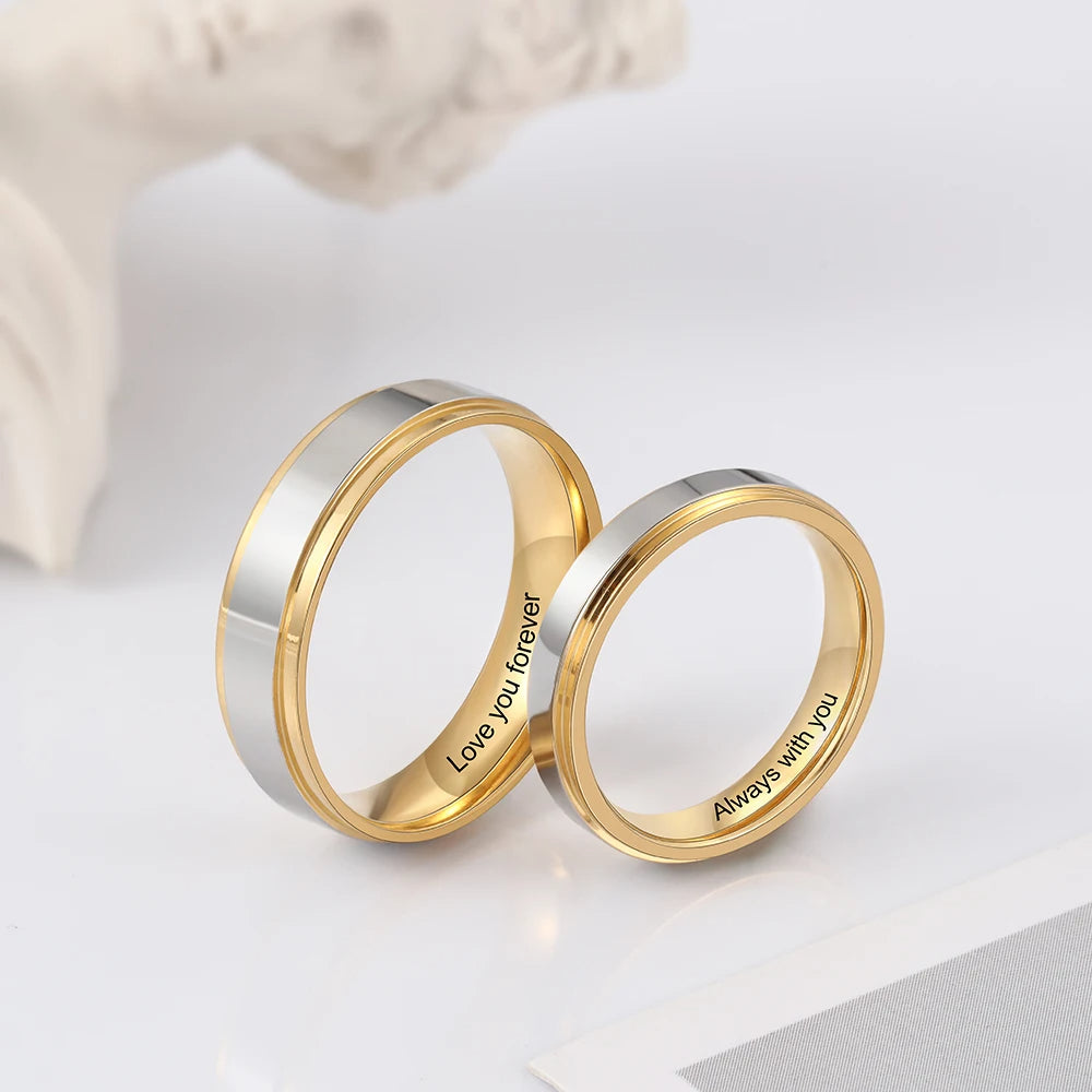 Anillos de acero inoxidable para parejas