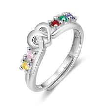 Load image into Gallery viewer, Anillo de madre personalizado con 5-6 piedras de nacimiento