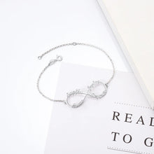 Load image into Gallery viewer, Pulseras de plata de ley 925 personalizadas con nombre infinito para mujer