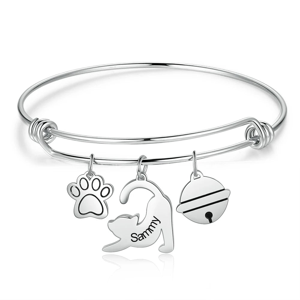 Pulseras personalizadas con nombre grabado para mujer