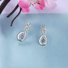 Load image into Gallery viewer, pendientes de plata con nombre infinito para mujer