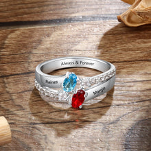 Load image into Gallery viewer, Anillo de Plata de Ley 925 personalizado con nombre grabado