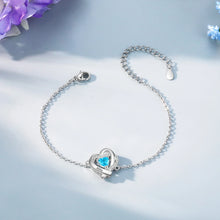 Load image into Gallery viewer, Pulseras con dijes de corazón entrelazado personalizadas para mujer